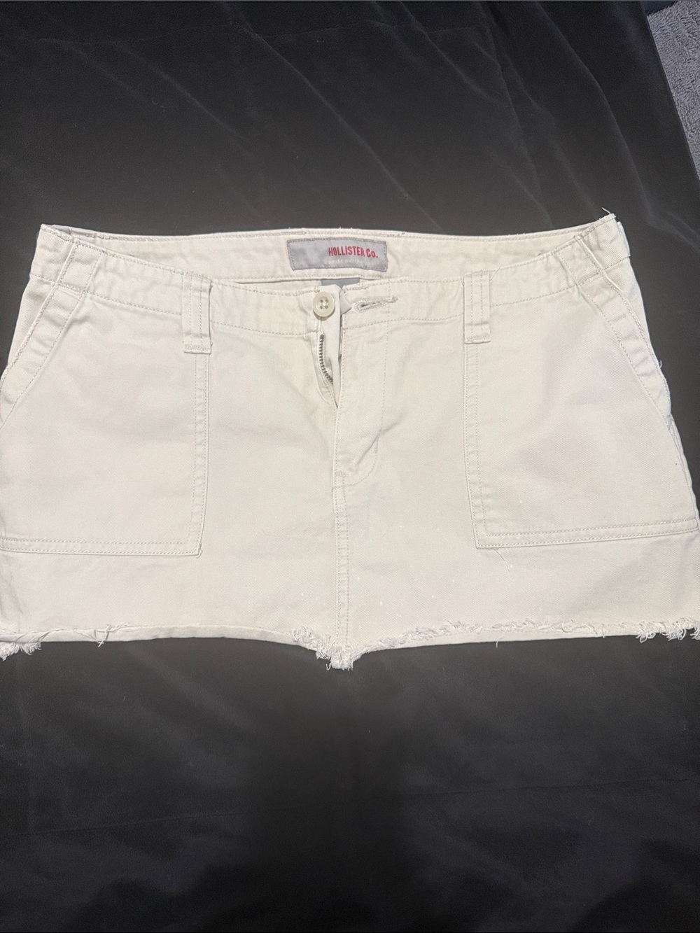 Vintage 2000 Hollister Cream Denim Jean Shorts